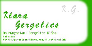 klara gergelics business card