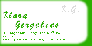 klara gergelics business card